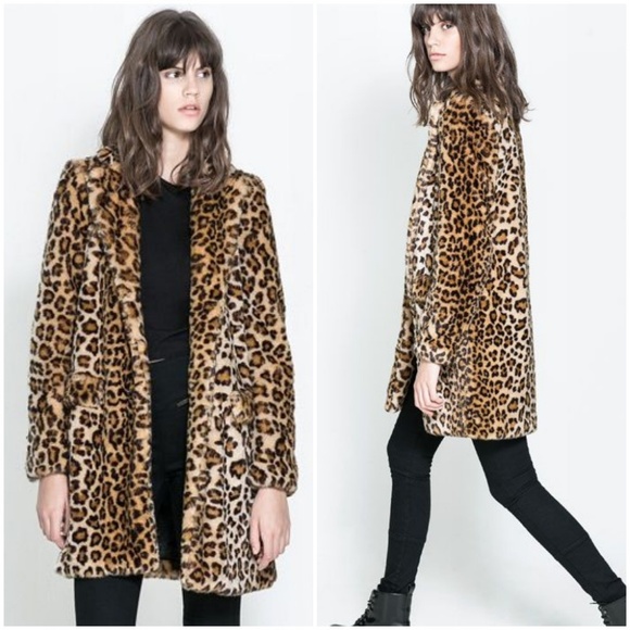 Zara Jackets & Blazers - Zara Leopard Faux Fur Coat
